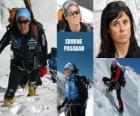 Edurne Pasaban İspanyol dağcı ve tarihin ilk kadın için 14 sekiz bin (8000 metrenin üzerinde dağlar) gezegenden çıkmak için.
